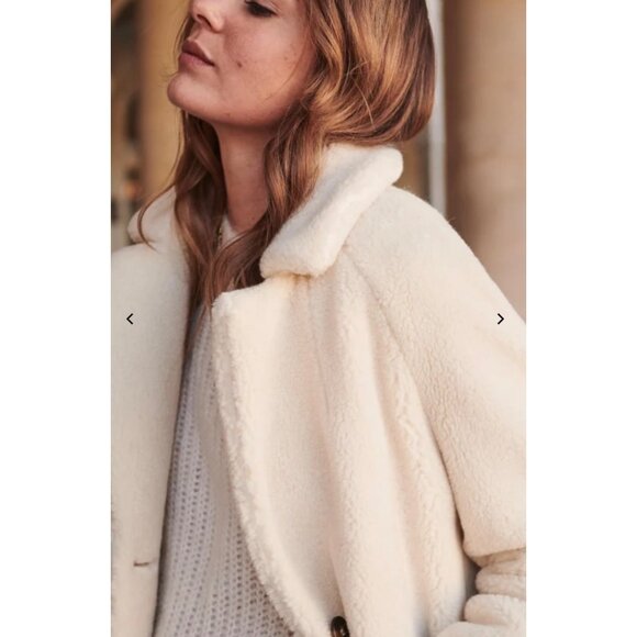 NWT SÉZANE ISÉE COAT White WOOL soft SZ42 us10 bust44 - Picture 9 of 9